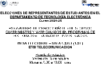 CONVOCATORIA ELECCIONES DE REPRESENTANTES DE ESTUDIANTES EN EL CONSEJO DE DEPARTAMENTO DE TECNOLOGÍA ELECTRÓNICA - CURSO 2024/25