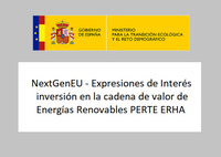 Expresiones de Interés inversión en la cadena de valor de Energías Renovables PERTE ERHA