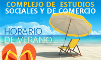 Horario del Complejo de Estudios Sociales y de Comercio durante el verano 2016