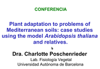 Plant adaptation to problems of Mediterranean soils: case studies using the model Arabidopsis thaliana and relatives