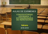 Aulas de examen de la primera convocatoria ordinaria y extraordinaria de repetidores 2018-19