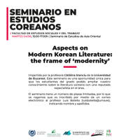 Seminario | Aspects on Modern Korean Literature: the frame of ‘modernity