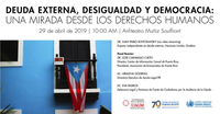 Conferencia "Deuda externa, desigualdad y democracia: Una mirada desde los Derechos Humanos" del AMZET UAGM