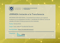 Jornada OTRI: "Iniciación a la Transferencia"