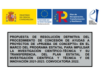 Resolución definitiva de ayudas a proyectos de Prueba de Concepto 2022