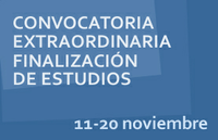 Convocatoria Extraordinaria Finalización de Estudios