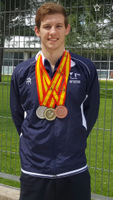 TRES MEDALLAS DEL NADADOR DE LA UMA MARCOS RODRIGUEZ EN EL CAMPEONATO DE ESPAÑA UNIVERSITARIO DE NATACION