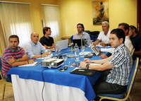 Un momento de la reunión con los representantes de la FISU