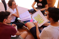 Estudiantes, antes del examen de junio