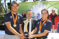 Esperanza Serrano y Víctor Pastor, campeones de España universitaria de golf 