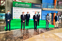 Representantes institucionales en la inauguración de Greencities, en el FYCMA